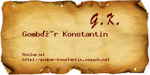 Gombár Konstantin névjegykártya